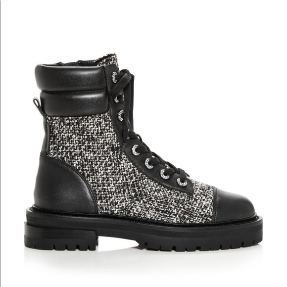Kurt Geiger Shoes - Kurt Geiger Tweed Shore Cap Toe Combat Boots Sz 40.5/10.5
